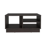 Mesa de Centro Caoba Nogal 80x39.6cm Rectangular con Compartimiento