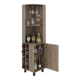 Bar Esquinero Kaia Cannolo 45x180cm con Doce Compartimientos y con Diez Portabotellas