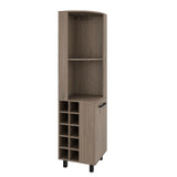 Bar Esquinero Kaia Cannolo 45x180cm con Doce Compartimientos y con Diez Portabotellas