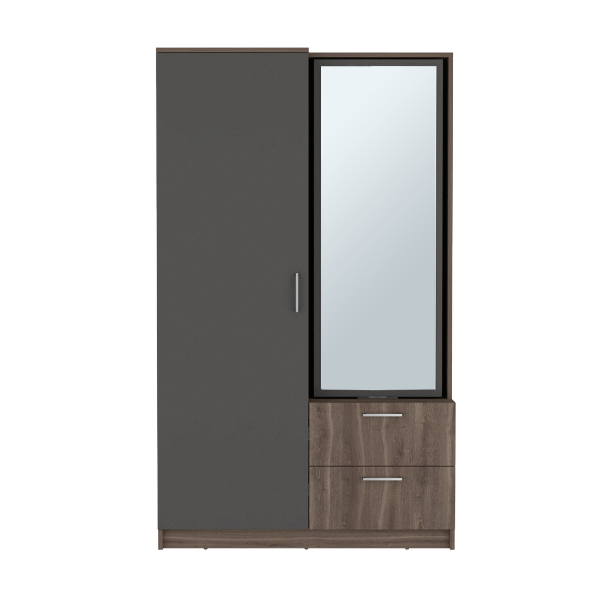 Closet Seville Milan y Plomo 106.6x180cm con Una Puerta y con Espejo