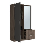 Closet Seville Milan y Plomo 106.6x180cm con Una Puerta y con Espejo