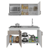 Cocina Ladson Blanco Positano 150x210cm para Mesón Derechosin Mesón y sin Estufa