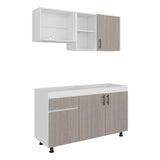 Cocina Ladson Blanco Positano 150x210cm para Mesón Derechosin Mesón y sin Estufa