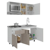 Cocina Ladson Blanco Positano 150x210cm para Mesón Derechosin Mesón y sin Estufa