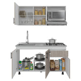 Cocina Ladson Blanco Positano 150x210cm para Mesón Izquierdo sin Mesón y sin Estufa