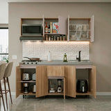 Cocina Frank Fresno Europeo y Capri 180x200cm para Mesón Derecho sin Mesón y sin Estufa