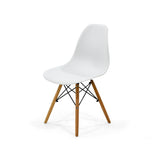 Juego de comedor Lyon Blanco y Matiz Natural 76x76cm Cuadrado de Patas Cuatro Puestos con Cuatro Sillas