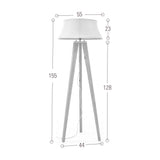 Lámpara de Piso Reims Beige y Matiz Natural 55x155cm para una Bombilla LED sin Bombilla