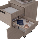 Mesa de Noche Secret Z 81 Cannolo 41x70cm con Dos Cajones y con Una Puerta