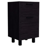 Mesa de Noche Kronos Wengue 41x70cm con Dos Cajones y con Una Puerta