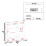 Centro de Entretenimiento Beijing Nogal 140x120cm Flotante para TV Hasta 55" Pulgadas con Un Compartimiento
