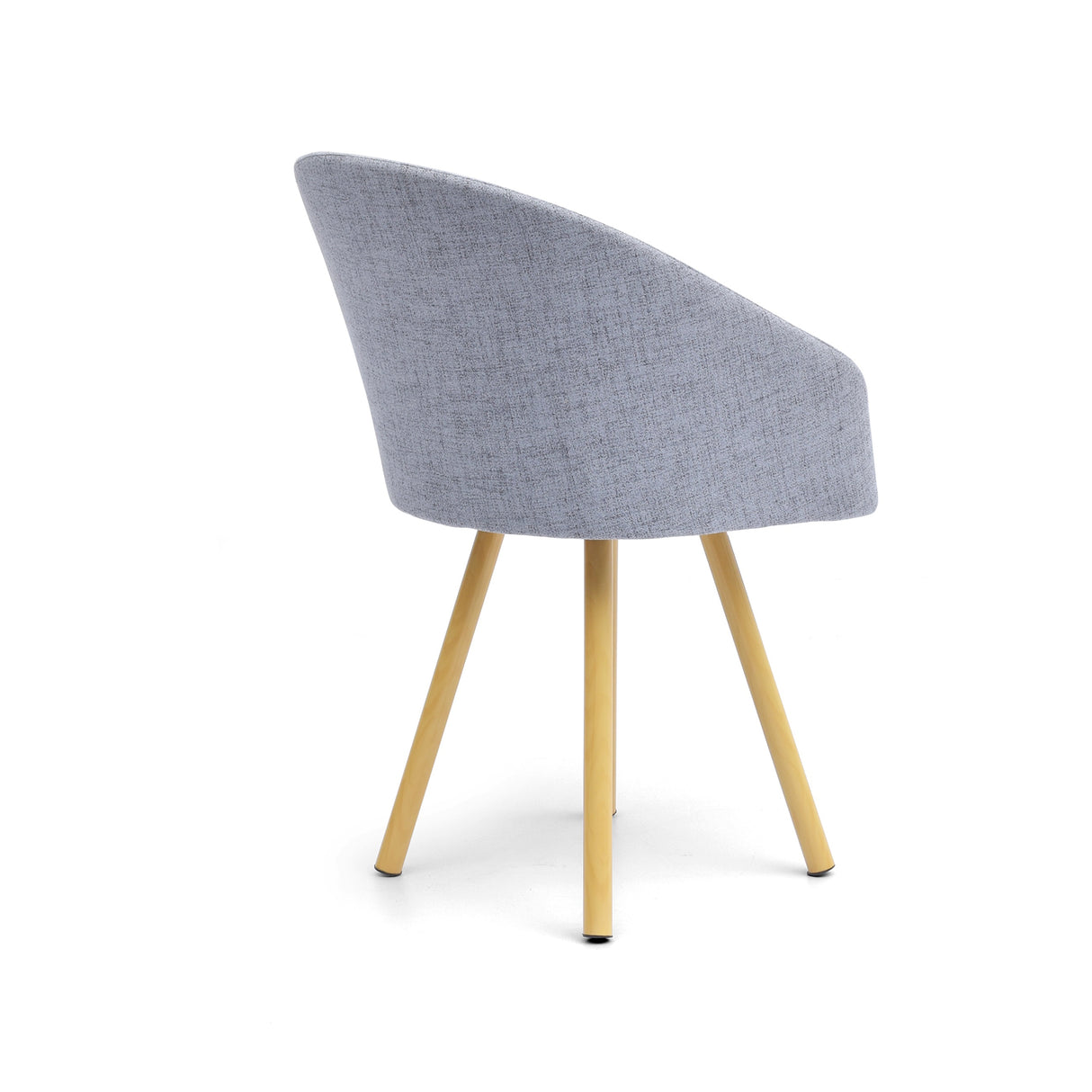 Silla de Comedor Tokyo Acero y Metálico Natural 61x80.5cm de Asiento Ovalado con Espaldar y con Apoya Brazos