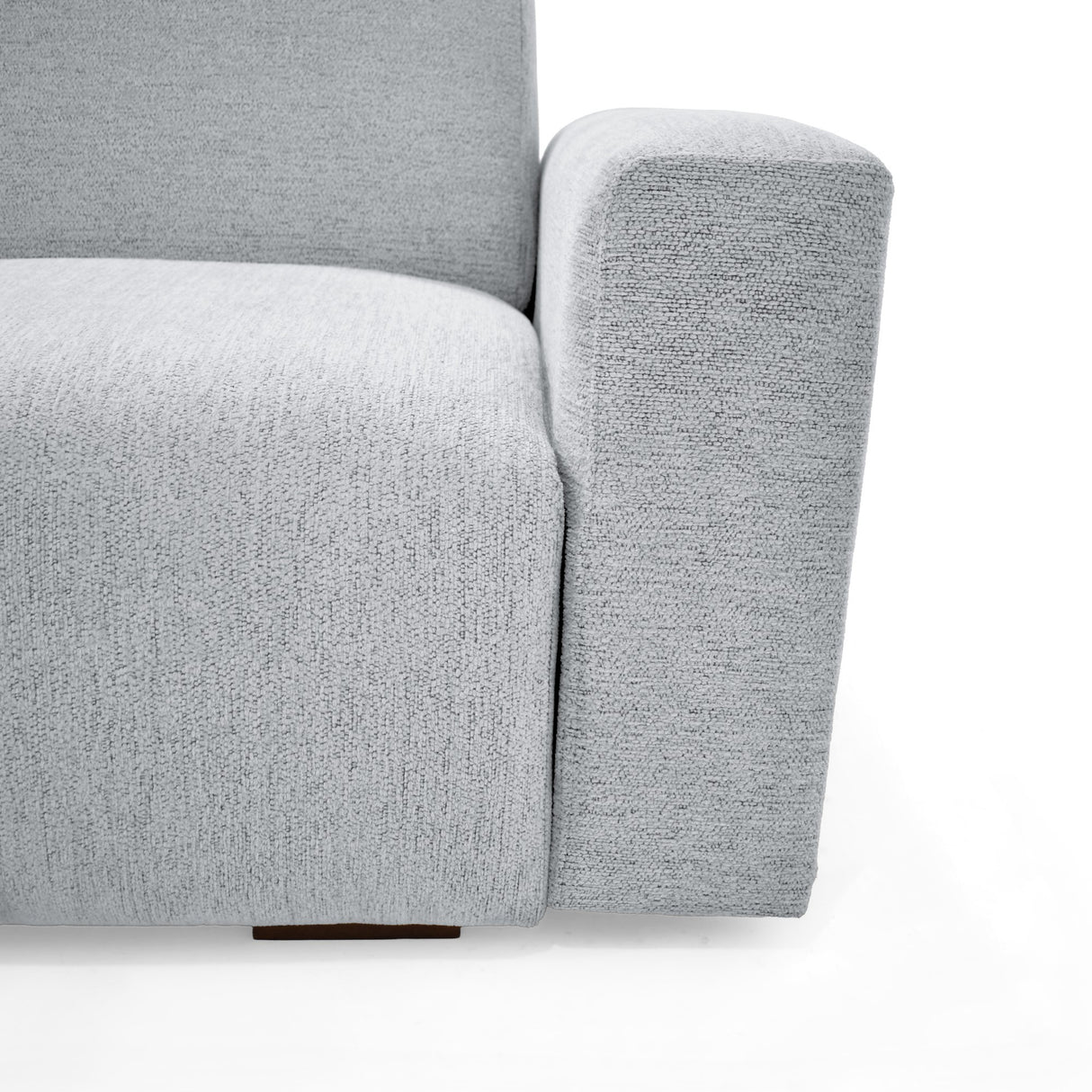 Sofacama Boston Plata y Matiz Wengue 225x80cm de Tres Puestos Reclinable con Apoya Brazos