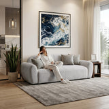 Sofacama Auren Plata y Matiz Wengue 240x85cm de Tres Puestos Reclinable con Apoya Brazos