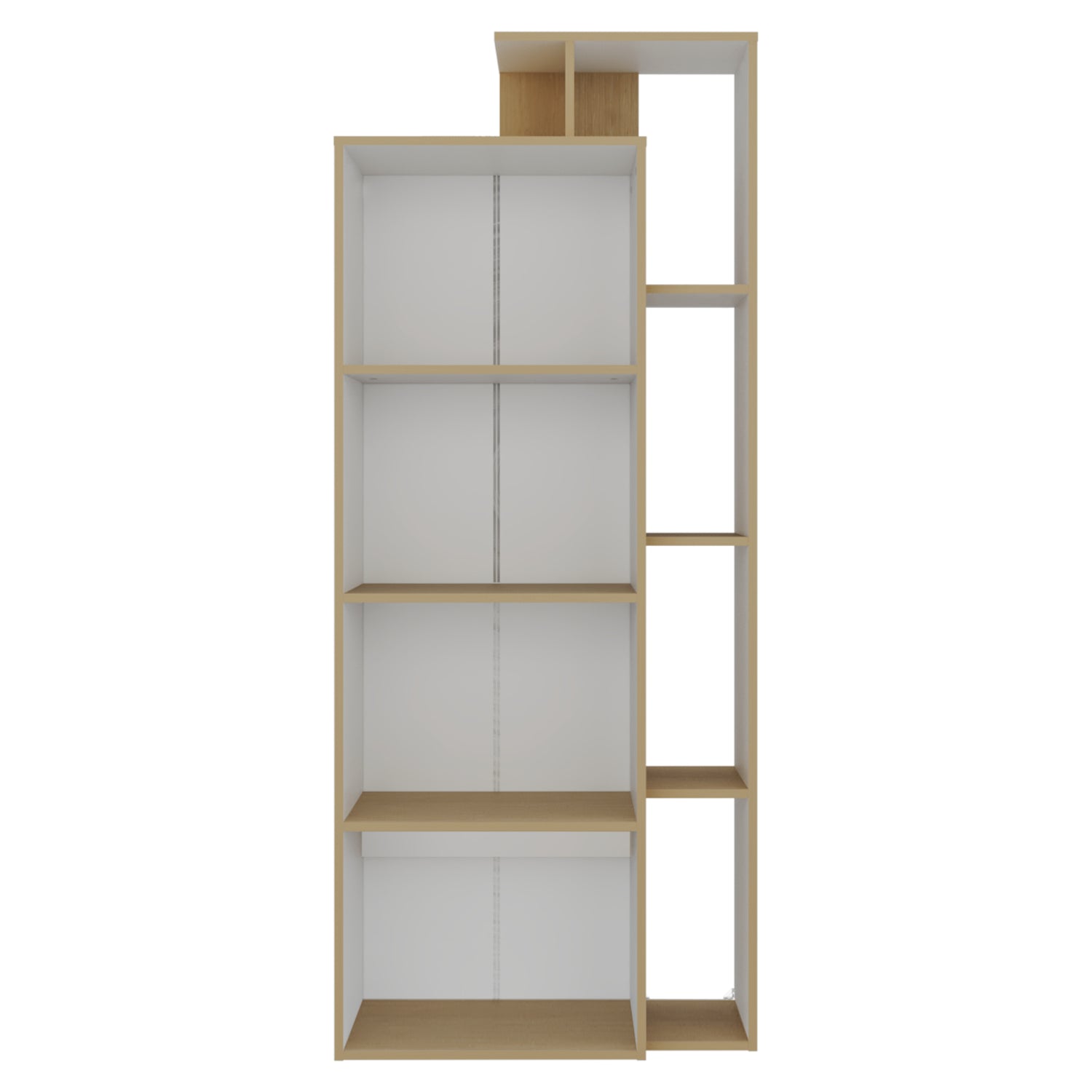 Biblioteca Sully Cartagena y Blanco 71.3x173.4cm Rectangular con Ocho Compartimientos y con Seis Entrepaños