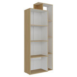 Biblioteca Sully Cartagena y Blanco 71.3x173.4cm Rectangular con Ocho Compartimientos y con Seis Entrepaños