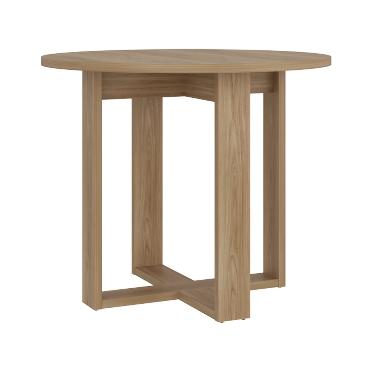 Mesa de Comedor Lily Fresno 105x75.1cm Circular de Cuatro Puestos sin Sillas