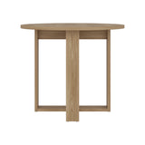 Mesa de Comedor Lily Fresno 105x75.1cm Circular de Cuatro Puestos sin Sillas
