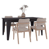 Mesa de Comedor Torino Wengue 160x74cm Rectangular de Cuatro Puestos sin Sillas