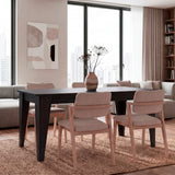 Mesa de Comedor Torino Wengue 160x74cm Rectangular de Cuatro Puestos sin Sillas