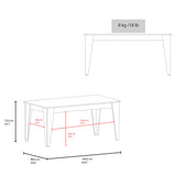 Mesa de Comedor Torino Wengue 160x74cm Rectangular de Cuatro Puestos sin Sillas