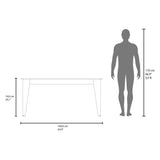 Mesa de Comedor Torino Wengue 160x74cm Rectangular de Cuatro Puestos sin Sillas