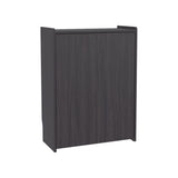 Escritorio Plegable Lesli Wengue 63.6x85.6cm con Organizador de Libros