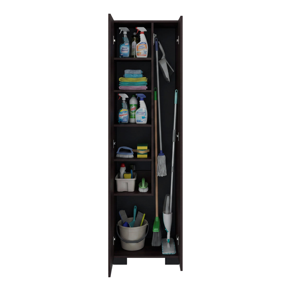 Mueble de Aseo Lake Nogal 51.2x181.2cm para Organizar con Dos Puertas