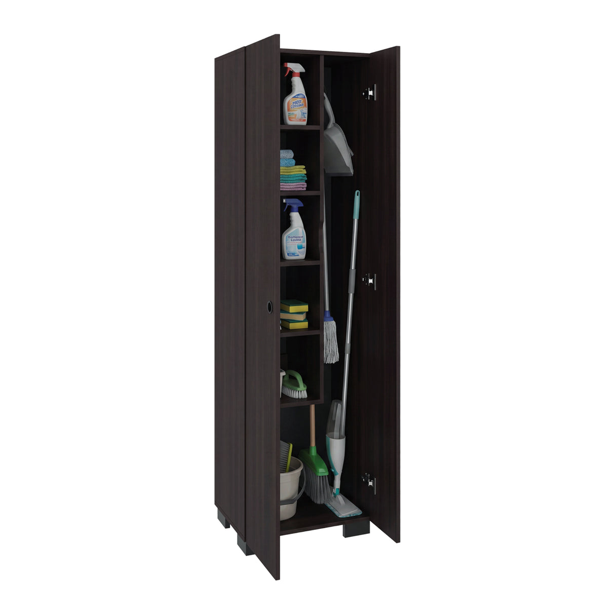 Mueble de Aseo Lake Nogal 51.2x181.2cm para Organizar con Dos Puertas