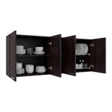 Gabinete de Cocina Portofino Nogal 150x60cm con Cuatro Puertas y con Dos Entrepaños