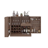 Bar Sintra Avellana 102x94.8cm con Un Cajón y con Doce Portabotellas
