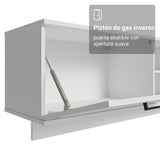 Rack de TV Agata Blanco 218x52cm para TV Hasta 80 Pulgadas Flotante con Cinco Cajones