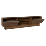Rack de TV Glamy Marrón 218x52cm para TV Hasta 80 Pulgadas con Cinco Cajones
