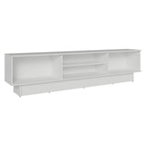 Rack de TV Vik Blanco y Gris 218x52cm para TV Hasta 80 Pulgadas con Cinco Cajones
