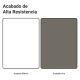 Rack de TV Vik Blanco y Gris 218x52cm para TV Hasta 80 Pulgadas con Cinco Cajones