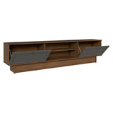 Rack de TV Vik Marrón y Gris 218x52cm para TV Hasta 80 Pulgadas con Cinco Cajones
