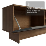 Rack de TV Vik Marrón y Gris 218x52cm para TV Hasta 80 Pulgadas con Cinco Cajones