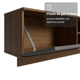 Rack de TV Vik Marrón y Gris 218x52cm para TV Hasta 80 Pulgadas Flotante con Cinco Cajones