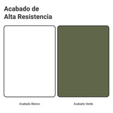 Rack de TV Vik Blanco y Verde 218x52cm para TV Hasta 80 Pulgadas con Cinco Cajones