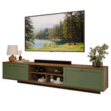 Rack de TV Vik Marrón y Verde 218x52cm para TV Hasta 80 Pulgadas Flotante con Cinco Cajones