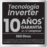 Nevecón Haceb Inverter Negro 91x177cm No Frost de 529 Litros con Dispensador de Agua y con Pantalla Digital