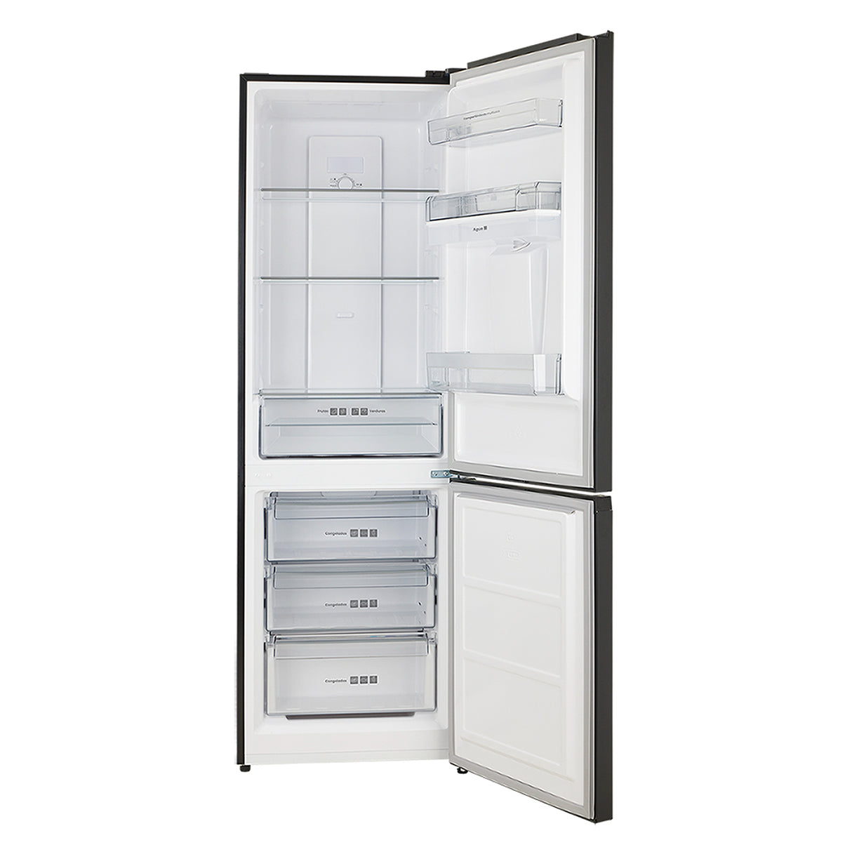 Nevecón Haceb Bottom Mount Negro 60x186cm No Frost de 293 Litros con Dispensador de Agua