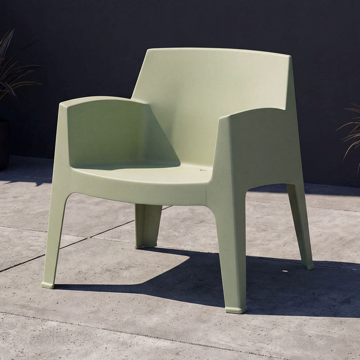 Silla para Exteriores Coron Verde 62.5x73cm con Apoya Brazos y con Espaldar