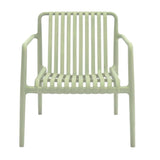Silla para Exteriores Parma Verde 66.5x76cm Apilable con Apoya Brazos y con Espaldar