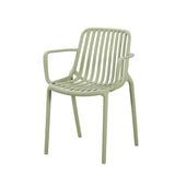 Silla para Exteriores Parma Verde 57x80cm Apilable con Apoya Brazos y con Espaldar