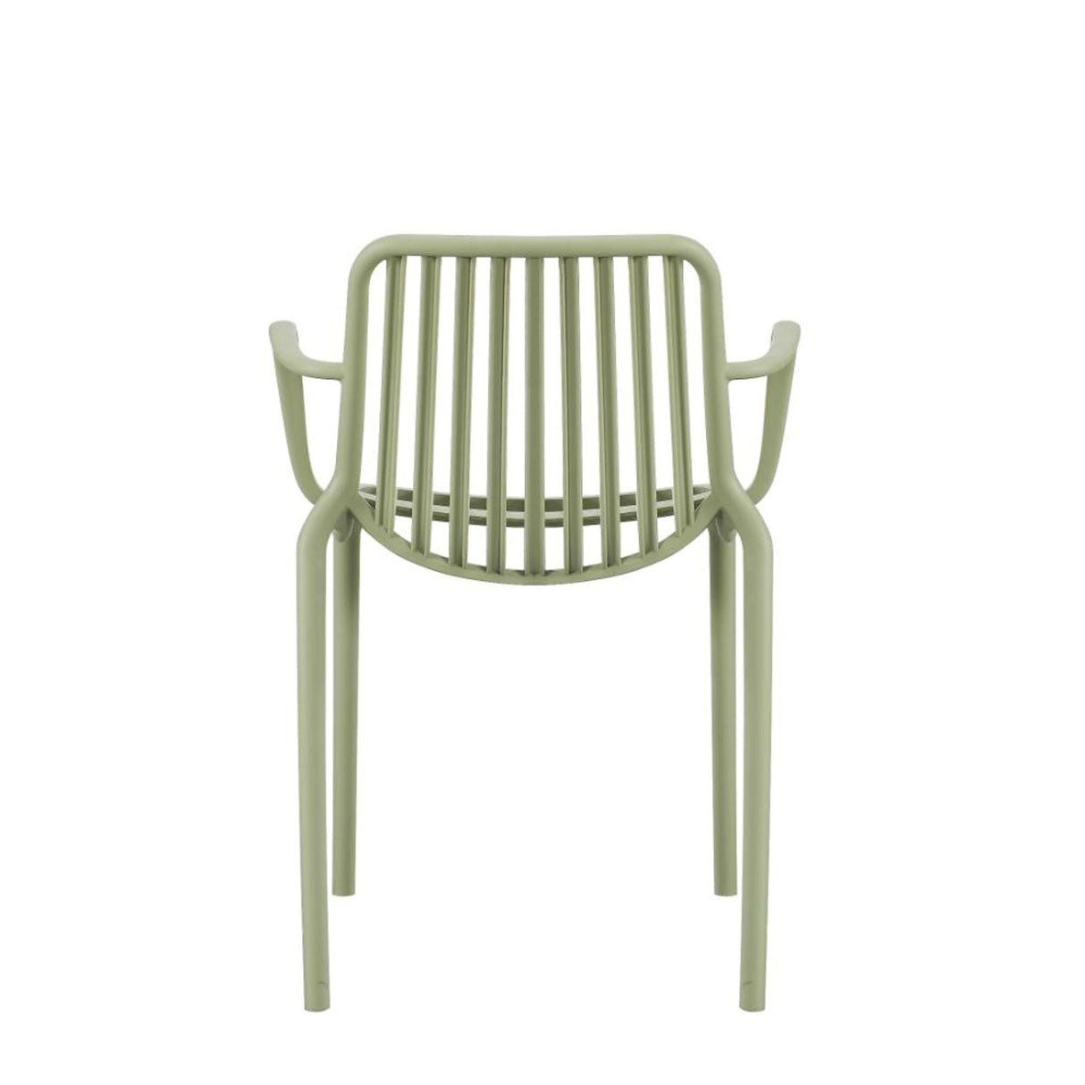 Silla para Exteriores Parma Verde 57x80cm Apilable con Apoya Brazos y con Espaldar