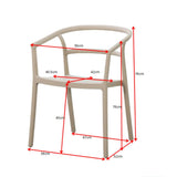 Silla para Exteriores Porto Taupe 56x75.5cm Apilable con Apoya Brazos y con Espaldar