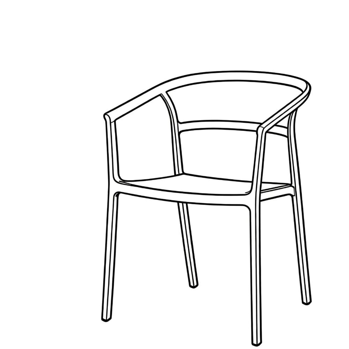 Silla para Exteriores Porto Taupe 56x75.5cm Apilable con Apoya Brazos y con Espaldar