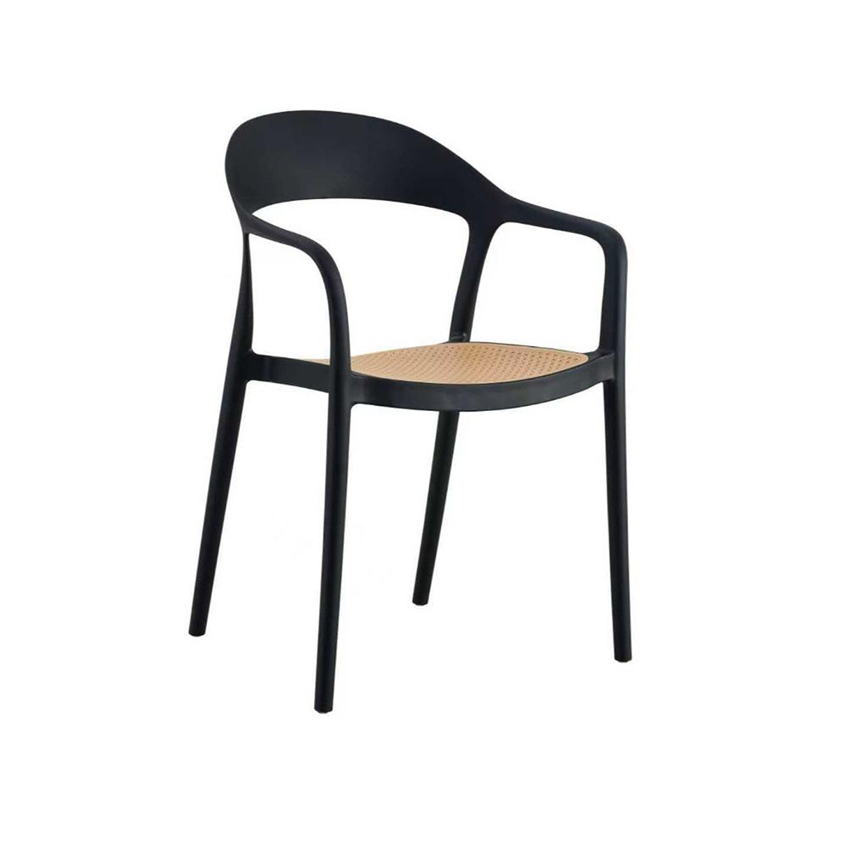 Silla para Exteriores Rio Negro y Beige 57x81cm Apilable con Apoya Brazos y con Espaldar