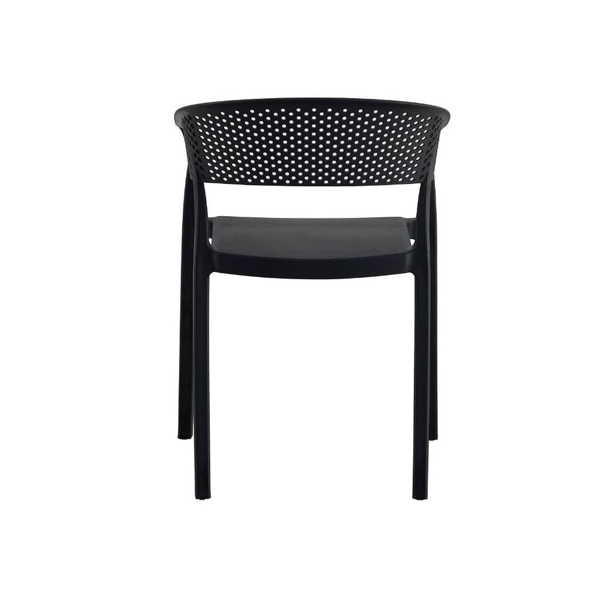 Silla para Exteriores Manaos Negro 52x73cm Apilable con Apoya Brazos y con Espaldar